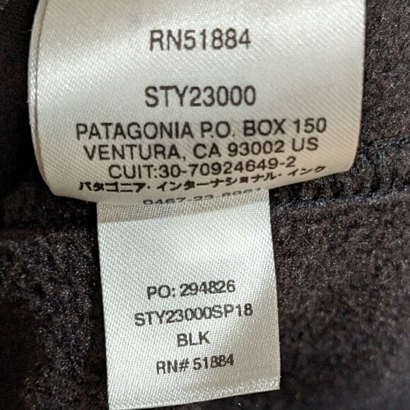Patagonia Synchilla Fleece Men's Black Marsupial Pullover Size M Style 23000 - Picture 10 of 11